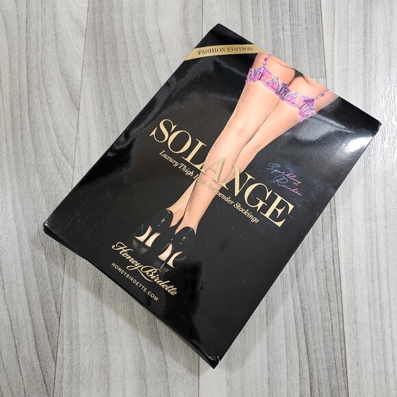 Honey Birdette Solange Rainbow Colorful Thigh High Stockings Hosiery Size L - Picture 1 of 4